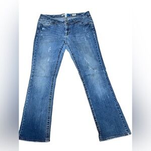 Aeropostale, Chelsea Bootcut, Curvy, Size 13/14, Juniors, Distressed